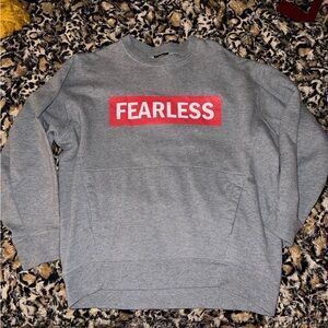 Fearless Gray Crewneck Sweater by Express